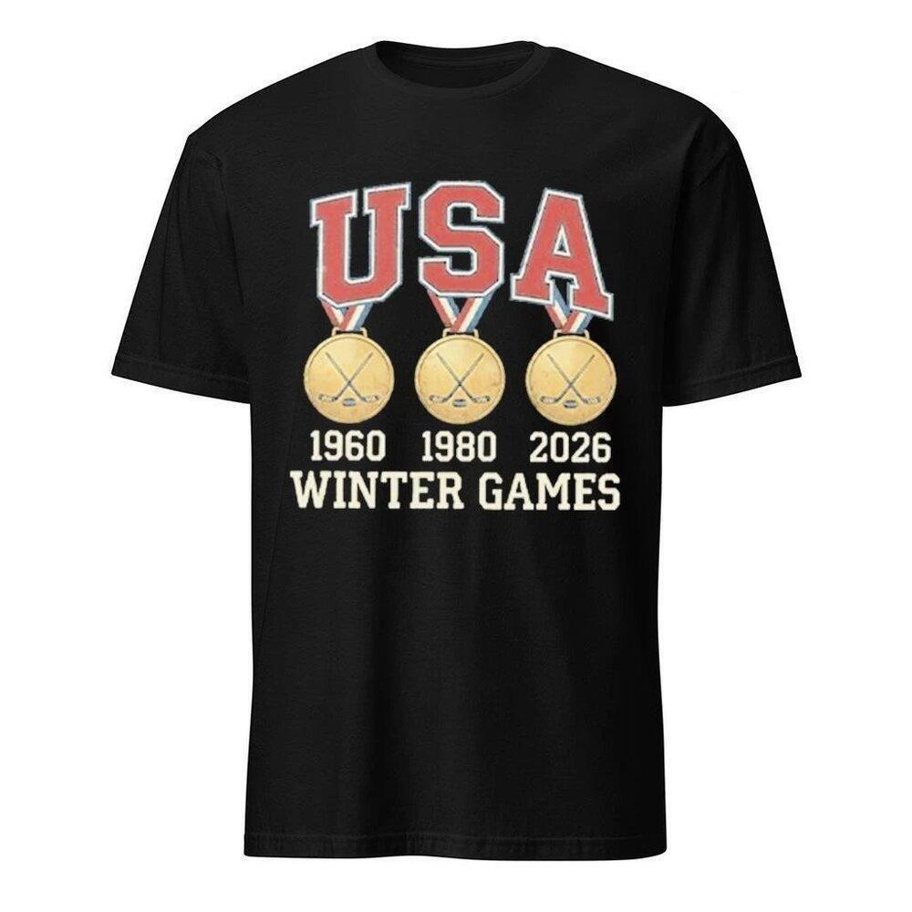 Usa Hockey Miracle On Ice 1980 1960 2026 Gold Medals Shirt 166